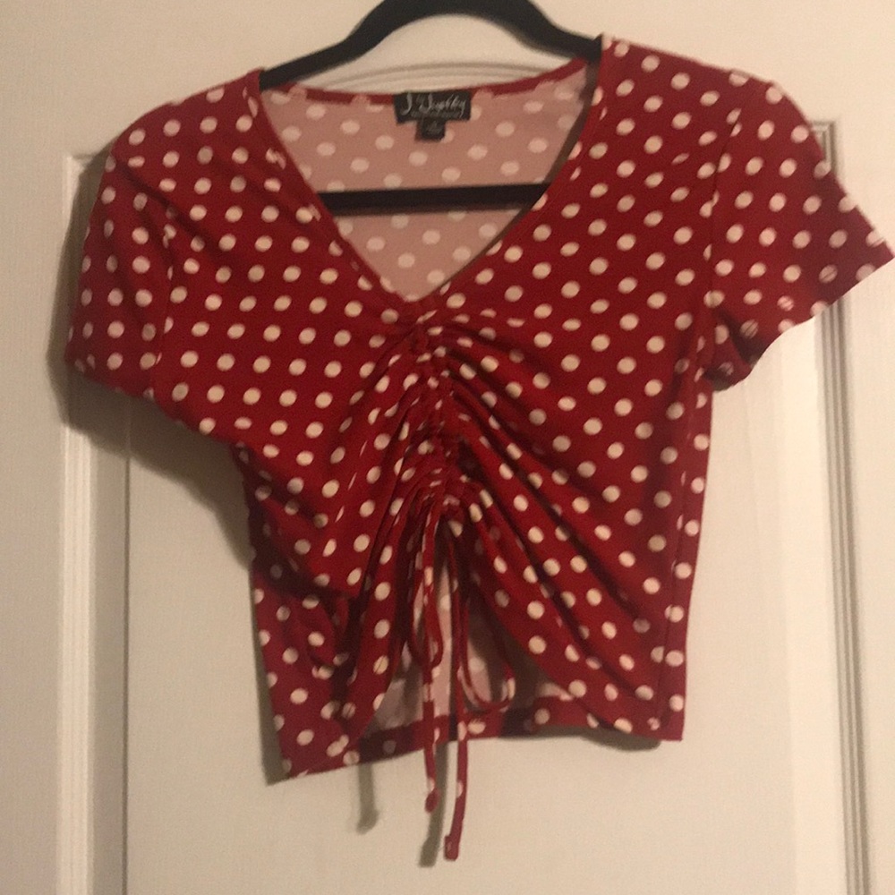 Red crop top